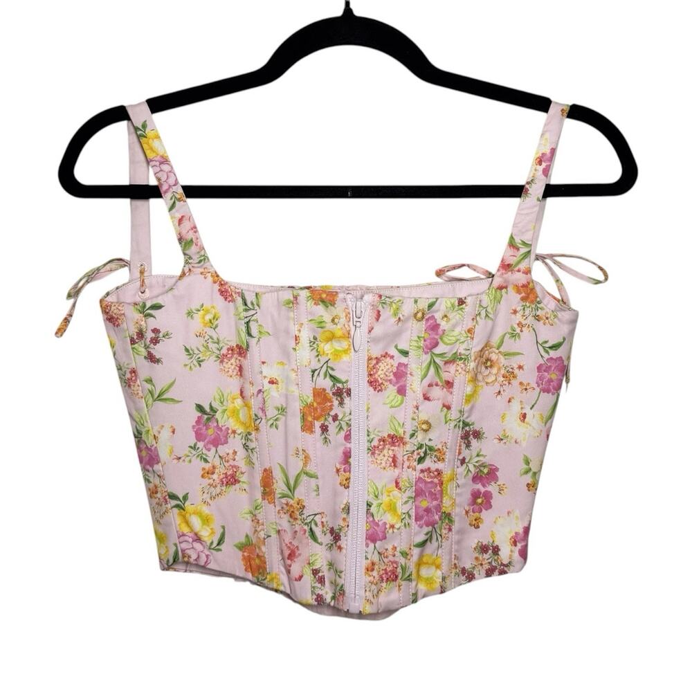 House Of CB Light Pink 2 Piece Floral Corset Clarabelle Midi Sun Dress XS - Picture 3 of 16